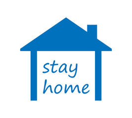 Stay at home icon on white background .
