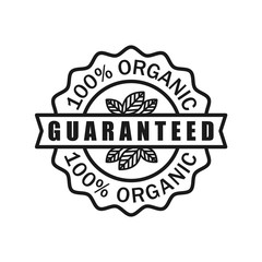 badge organic stamp icon in trendy flat design