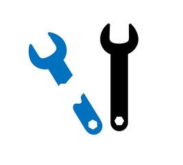 Wrench icon.Tools icon isolated on white background.