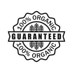 badge organic stamp icon in trendy flat design