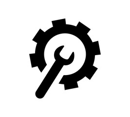 Service tool icon on white background. Vector illustration