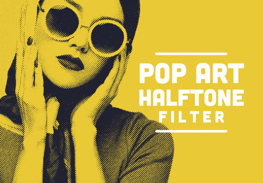 Pop Art Retro Print Effect Mockup