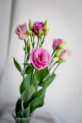 bouquet of pink lisianthus