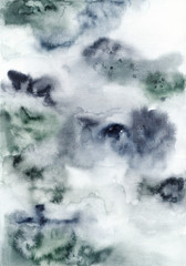 Blue and gray watercolor background, hand-drawn texture