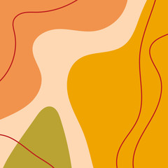 Modern design template. Drawn by hand. Square vector illustration.