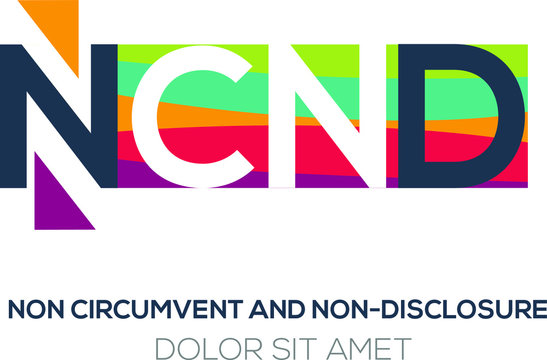 Creative colorful logo ,NCND mean (non circumvent and non-disclosure) .