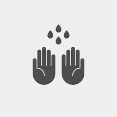 Hand wash flat vector icon. Clean hands flat vector icon