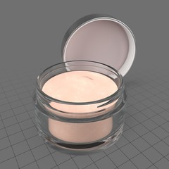 Open glass cosmetic packaging