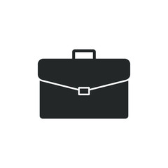 single icon of a briefcase with fill color style design