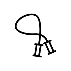 long jump rope icon vector. long jump rope sign. isolated contour symbol illustration