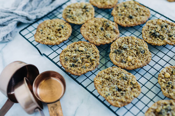 Baking Oatmeal Chocolate Chip Cookies