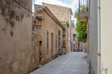 An empty road in Palma de Mallorca, Spain