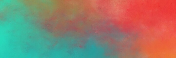 beautiful abstract painting background texture with indian red, light sea green and slate gray colors and space for text or image. can be used as horizontal background graphic