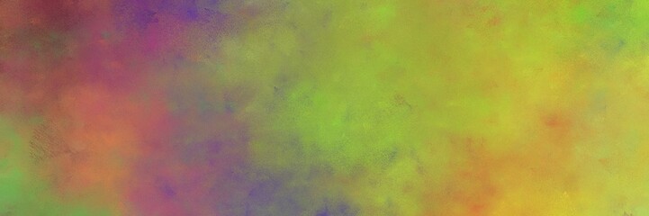 Obraz premium beautiful peru, dark moderate pink and yellow green colored vintage abstract painted background with space for text or image. can be used as horizontal background graphic