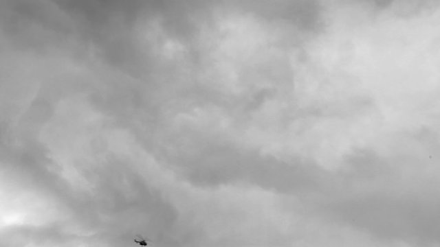 Helicopter falls from sky. Helicopters aerobatics stunt flying. Looping.