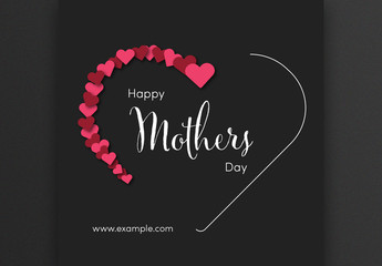 Social Media Post Layout with Dark Background