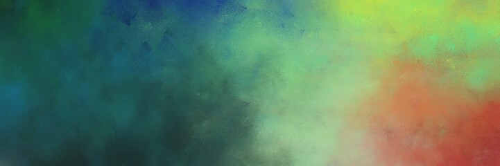 Fototapeta na wymiar beautiful abstract painting background texture with dark slate gray, dark khaki and dark sea green colors and space for text or image. can be used as horizontal header or banner orientation