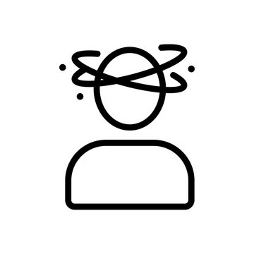 loss of human consciousness icon vector. loss of human consciousness sign. isolated contour symbol illustration