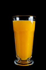 Frozen fresh fruits drinks. Fresh fruits, juice drinks isolated on black background. iced drink. summer drink