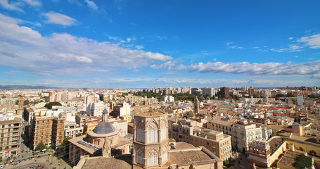 Fototapeta na wymiar Vista aérea de la Ciudad de Valencia, España