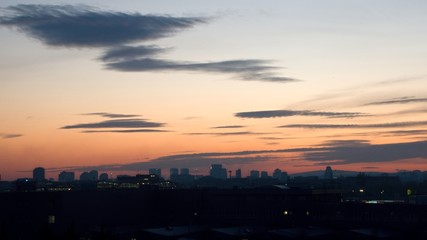 Beautiful sunset in the Bratislava