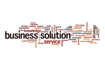 Business solution word cloud concept