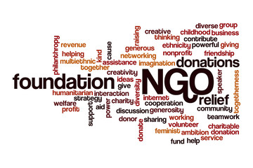 NGO word cloud concept