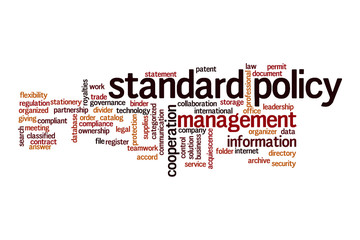 Standard polity word cloud concept