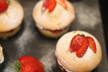 strawberry and chocolate cake