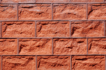 red brick wall background closeup