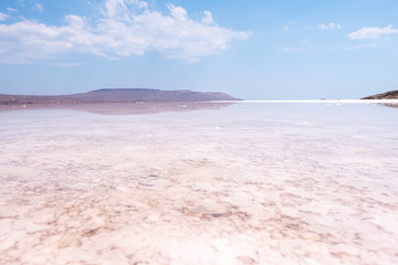 Beautiful Kayash salt lake Opuk Kerch Crimea