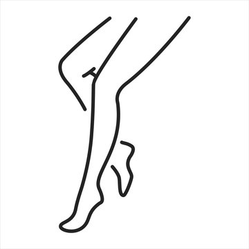 recommend clip art: Tights lingerie black line icon. Pictogram for web page, mobile app, promo. UI UX GUI design element. Editable stroke