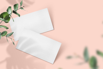 Clean minimal business card mockup with sweet background