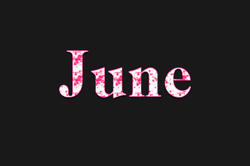 June in pink paint style