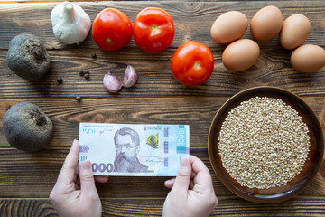 A high costs for necessary every day products in Ukraine, like vegetables and cereals.