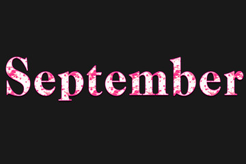 September in pink paint style