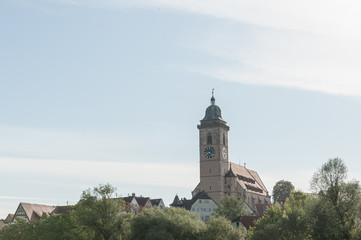 Fototapeta na wymiar Nürtingen Skyline mit Laurentiuskirche