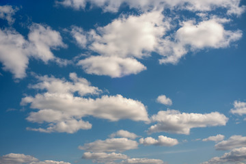 Naklejka na ściany i meble Background for your artwork: Clouds in the blue sky