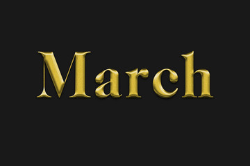 March in gold style