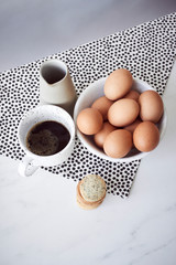 Eggs and black coffee © 4Media Creations