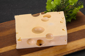 Maasdam cheese brick