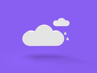 3d rendering Cloud modern symbol organise archive and fileslustration