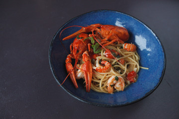 pasta shrimp with lobster