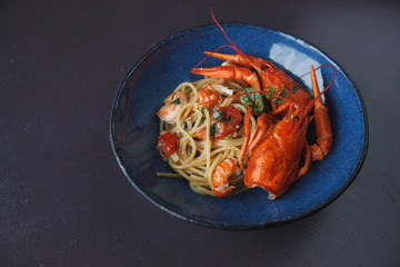 pasta shrimp with lobster