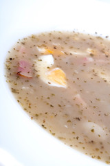 homemade traditional polish żur (sourdough soup)