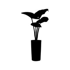 Plant in pot silhouette6
