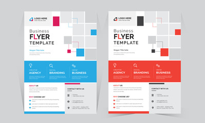 Unique business flyer template design