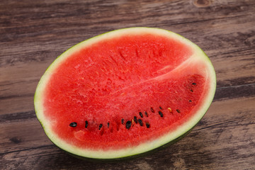 Ripe sweet juicy Half watermelon
