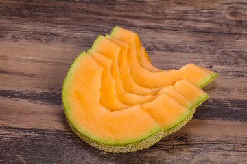 Sliced tasty sweet sliced melon