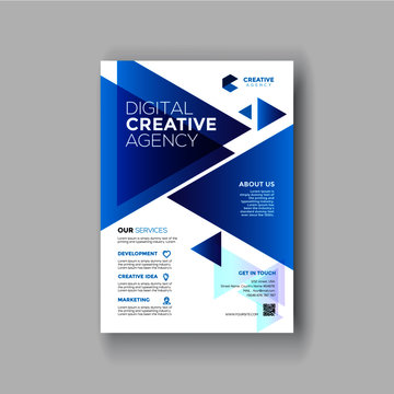Creative minimal simple corporate flyer or brochure cover design
